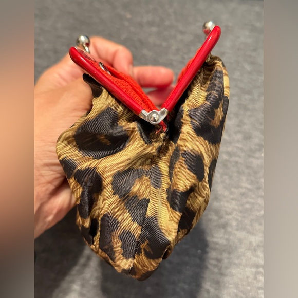 Brighton Vintage Leopard Print Coin Purse/Clutch, Brown & Black - Picture 5 of 6